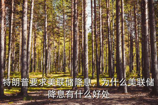 特朗普要求美聯(lián)儲降息，為什么美聯(lián)儲降息有什么好處