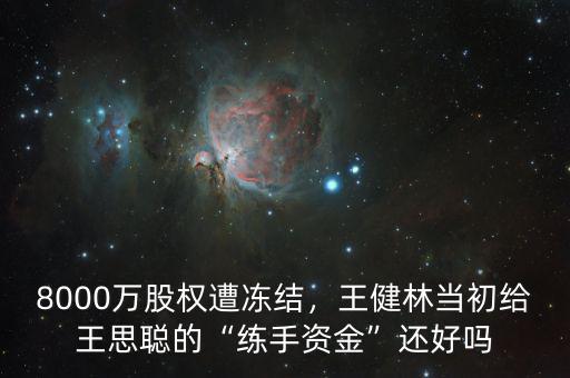 8000萬股權(quán)遭凍結(jié)，王健林當(dāng)初給王思聰?shù)摹熬毷仲Y金”還好嗎