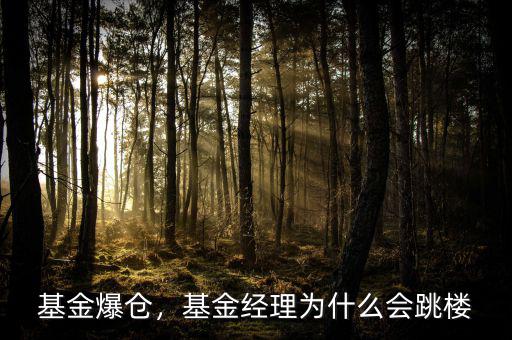 基金爆倉，基金經(jīng)理為什么會跳樓