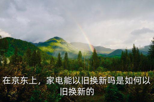 在京東上，家電能以舊換新嗎是如何以舊換新的