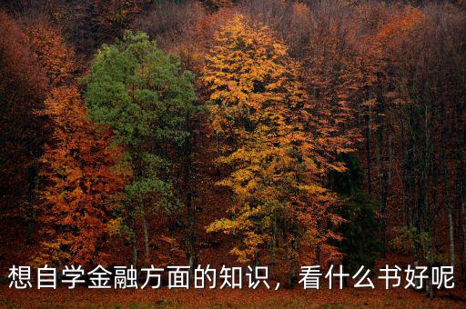 想自學(xué)金融方面的知識(shí)，看什么書好呢