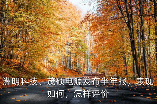 洲明科技、茂碩電源發(fā)布半年報，表現(xiàn)如何，怎樣評價