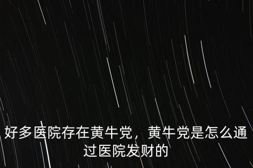 好多醫(yī)院存在黃牛黨，黃牛黨是怎么通過醫(yī)院發(fā)財(cái)?shù)? class=