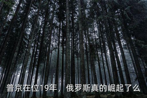 普京在位19年，俄羅斯真的崛起了么