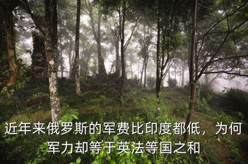 近年來(lái)俄羅斯的軍費(fèi)比印度都低，為何軍力卻等于英法等國(guó)之和