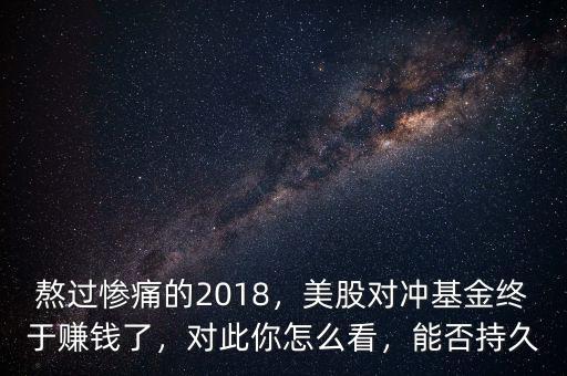 熬過慘痛的2018，美股對(duì)沖基金終于賺錢了，對(duì)此你怎么看，能否持久