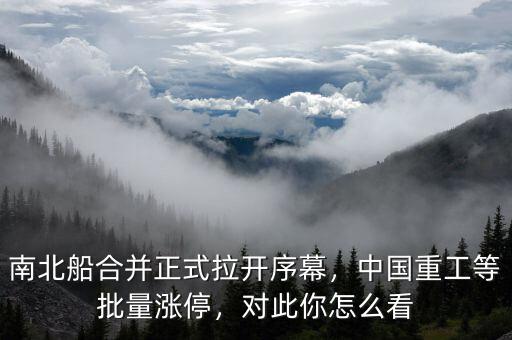 南北船合并正式拉開序幕，中國(guó)重工等批量漲停，對(duì)此你怎么看