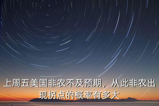 上周五美國非農不及預期，從此非農出現(xiàn)拐點的概率有多大
