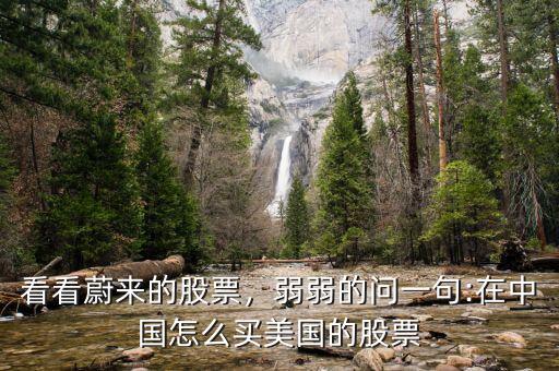 看看蔚來的股票，弱弱的問一句:在中國怎么買美國的股票