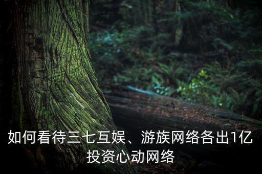 如何看待三七互娛、游族網(wǎng)絡各出1億投資心動網(wǎng)絡