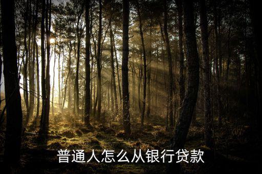 普通人怎么貸款,普通人怎么和銀行貸款10萬(wàn)