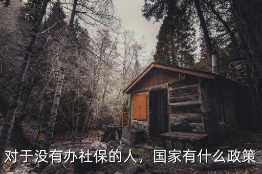 對(duì)于沒(méi)有辦社保的人，國(guó)家有什么政策