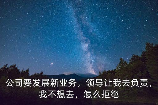 公司要發(fā)展新業(yè)務(wù)，領(lǐng)導(dǎo)讓我去負(fù)責(zé)，我不想去，怎么拒絕