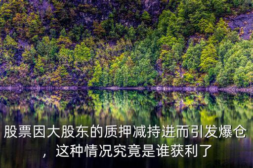 股票因大股東的質(zhì)押減持進而引發(fā)爆倉，這種情況究竟是誰獲利了