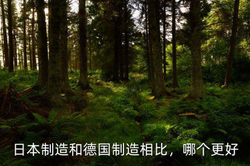 日本制造和德國制造相比，哪個(gè)更好