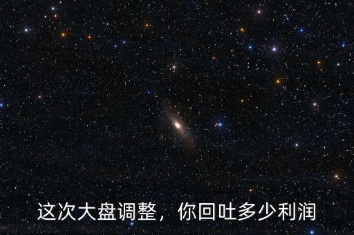 這次大盤(pán)調(diào)整，你回吐多少利潤(rùn)