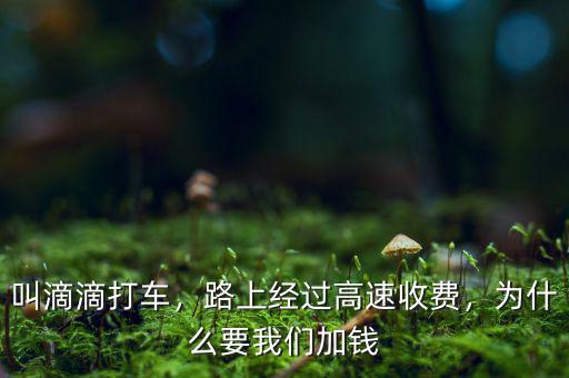 叫滴滴打車，路上經(jīng)過高速收費，為什么要我們加錢