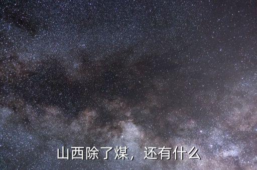 山西除了煤，還有什么