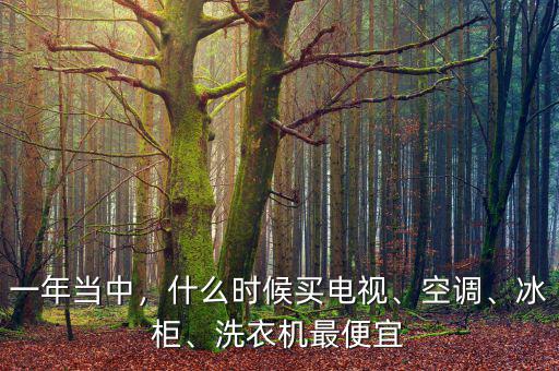 一年當中，什么時候買電視、空調(diào)、冰柜、洗衣機最便宜