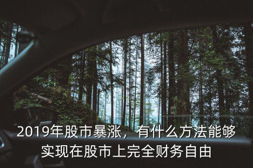 2019年股市暴漲，有什么方法能夠?qū)崿F(xiàn)在股市上完全財(cái)務(wù)自由