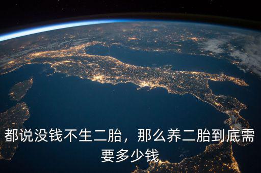 都說沒錢不生二胎，那么養(yǎng)二胎到底需要多少錢