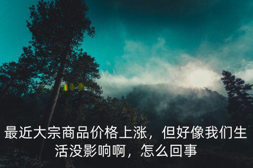 最近大宗商品價(jià)格上漲，但好像我們生活沒(méi)影響啊，怎么回事
