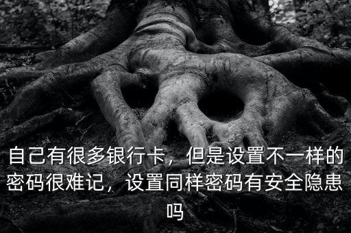 自己有很多銀行卡，但是設(shè)置不一樣的密碼很難記，設(shè)置同樣密碼有安全隱患嗎