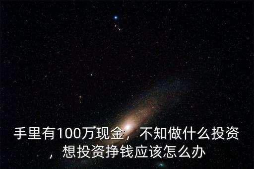 手里有100萬現(xiàn)金，不知做什么投資，想投資掙錢應(yīng)該怎么辦