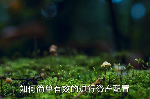 如何簡單有效的進行資產配置