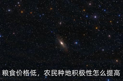 糧食價(jià)格低，農(nóng)民種地積極性怎么提高