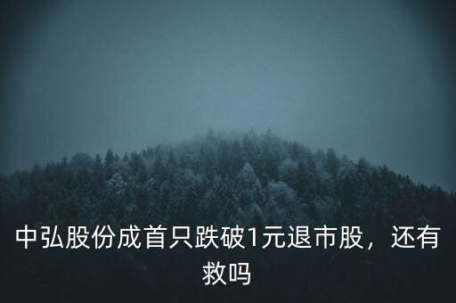 中弘股份成首只跌破1元退市股，還有救嗎