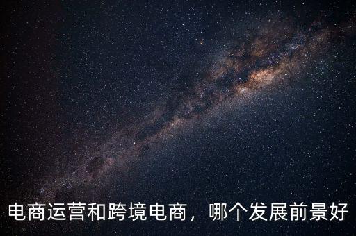 電商運(yùn)營(yíng)和跨境電商，哪個(gè)發(fā)展前景好