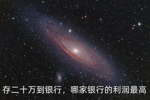 存二十萬到銀行，哪家銀行的利潤最高