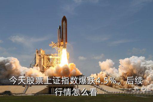 今天股票上證指數(shù)爆跌4.5％，后續(xù)行情怎么看