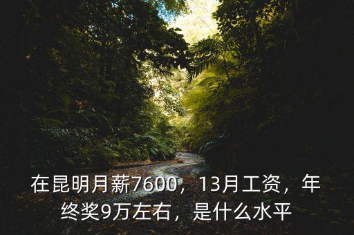 在昆明月薪7600，13月工資，年終獎9萬左右，是什么水平
