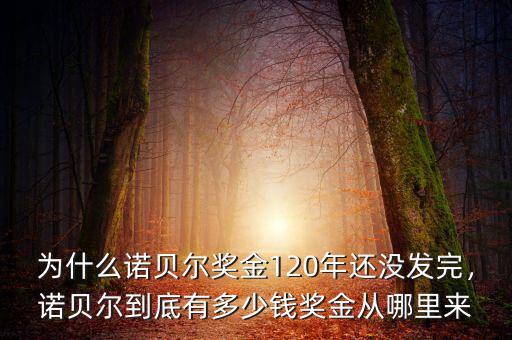 為什么諾貝爾獎金120年還沒發(fā)完，諾貝爾到底有多少錢獎金從哪里來
