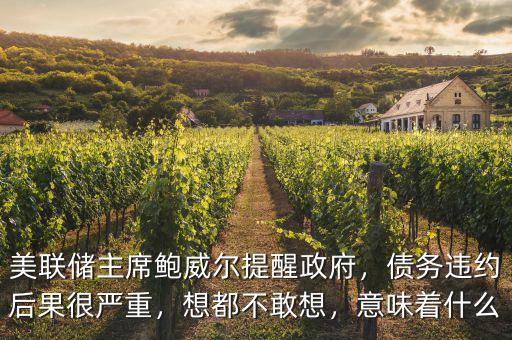 美聯(lián)儲(chǔ)主席鮑威爾提醒政府，債務(wù)違約后果很嚴(yán)重，想都不敢想，意味著什么