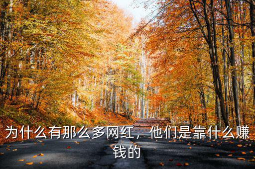 為什么有那么多網(wǎng)紅，他們是靠什么賺錢的