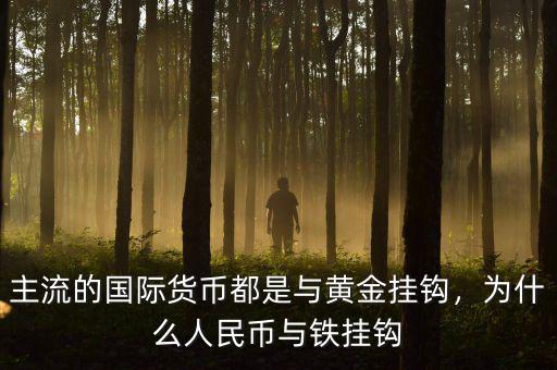 主流的國際貨幣都是與黃金掛鉤，為什么人民幣與鐵掛鉤