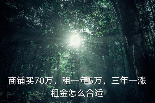 商鋪租金漲多少合適,三年一漲租金。怎么合適
