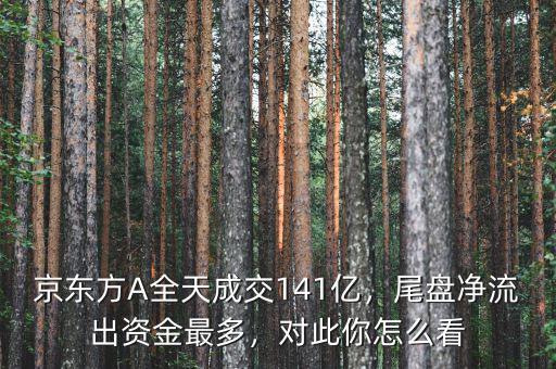 京東方A全天成交141億，尾盤凈流出資金最多，對(duì)此你怎么看