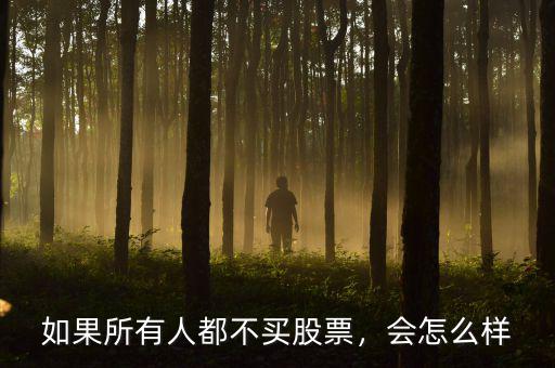 如果所有人都不買股票，會怎么樣