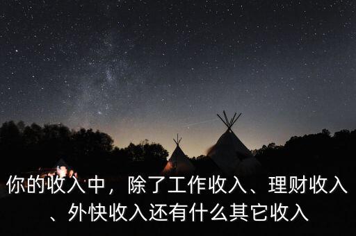 你的收入中，除了工作收入、理財(cái)收入、外快收入還有什么其它收入
