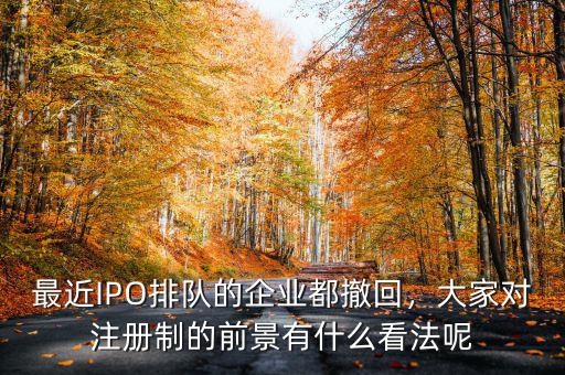 最近IPO排隊(duì)的企業(yè)都撤回，大家對注冊制的前景有什么看法呢