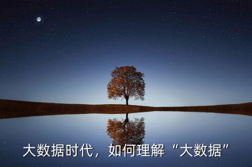 大數(shù)據(jù)時(shí)代，如何理解“大數(shù)據(jù)”