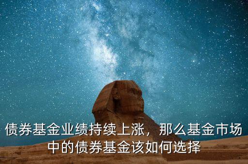 債券基金業(yè)績(jī)持續(xù)上漲，那么基金市場(chǎng)中的債券基金該如何選擇