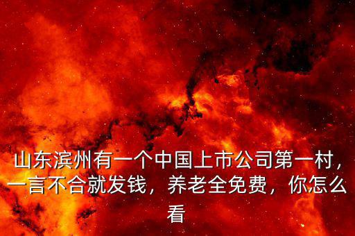 山東濱州有一個中國上市公司第一村，一言不合就發(fā)錢，養(yǎng)老全免費(fèi)，你怎么看