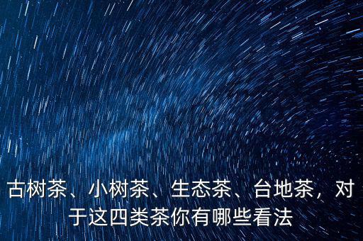 古樹茶、小樹茶、生態(tài)茶、臺(tái)地茶，對(duì)于這四類茶你有哪些看法