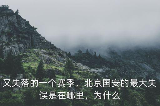 又失落的一個賽季，北京國安的最大失誤是在哪里，為什么