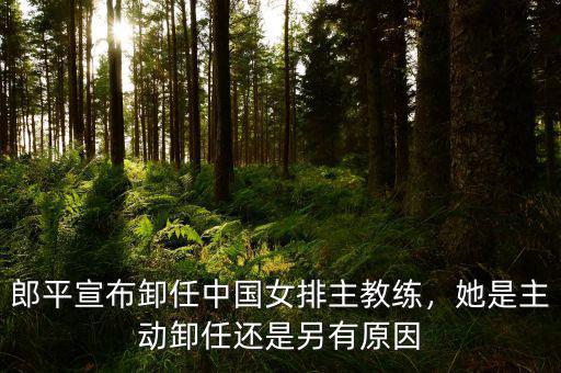 郎平宣布卸任中國女排主教練，她是主動卸任還是另有原因